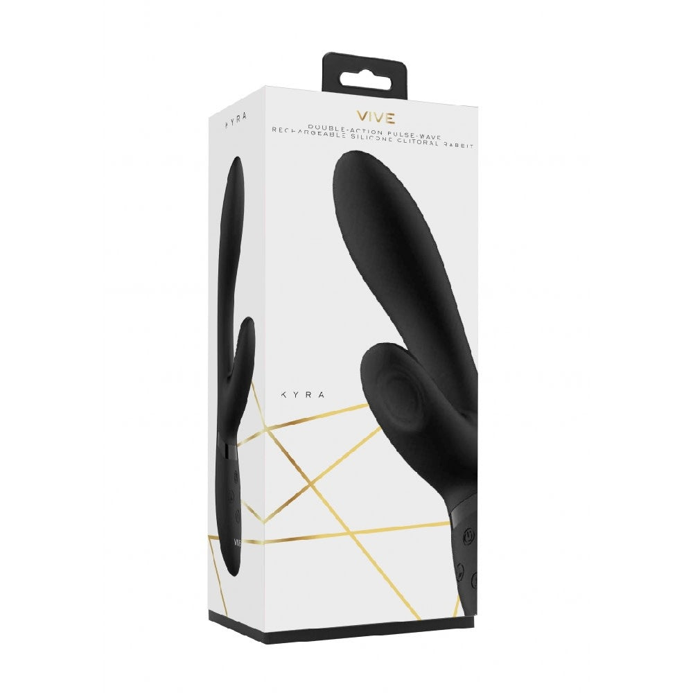 Vive Kyra Pulse Clitoral Rabbit Vibrator Black