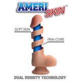 8 Inch Ultra Real Dual Layer Suction Cup Dildo - Coffee