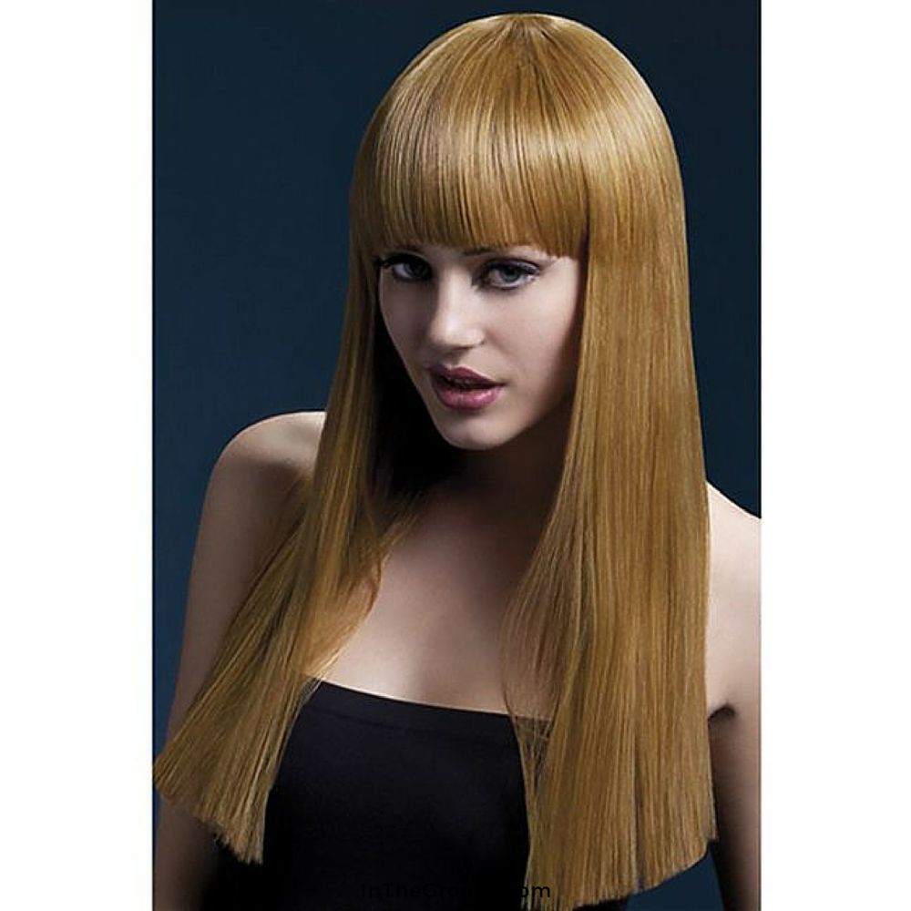 Alexia Wig Long Blunt Cut - Auburn