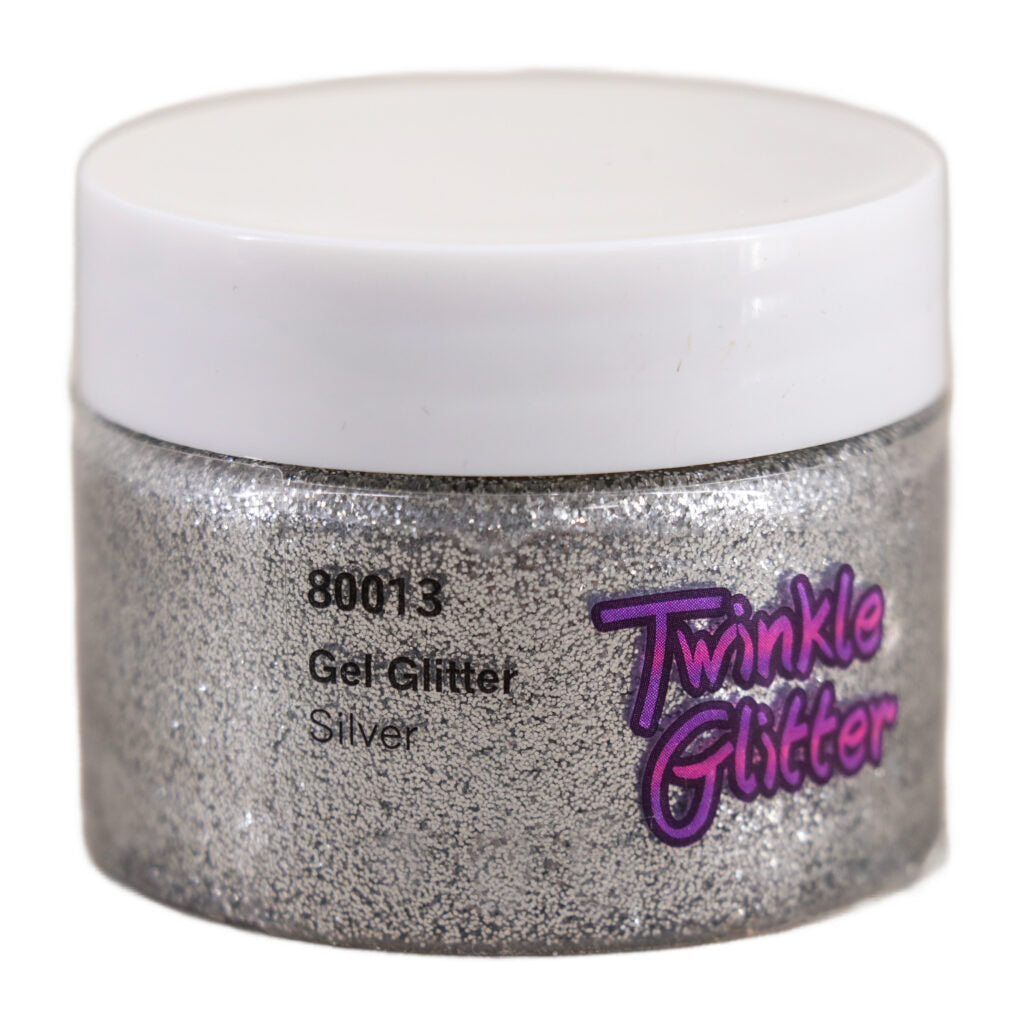 Silver Fine Gel Glitter 1.5 Ounce