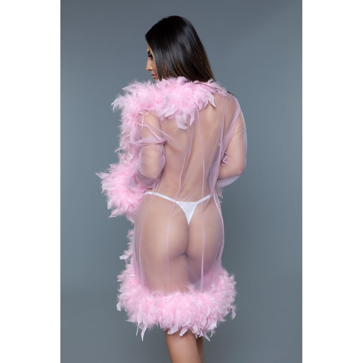 Short Deluxe Feather Robe