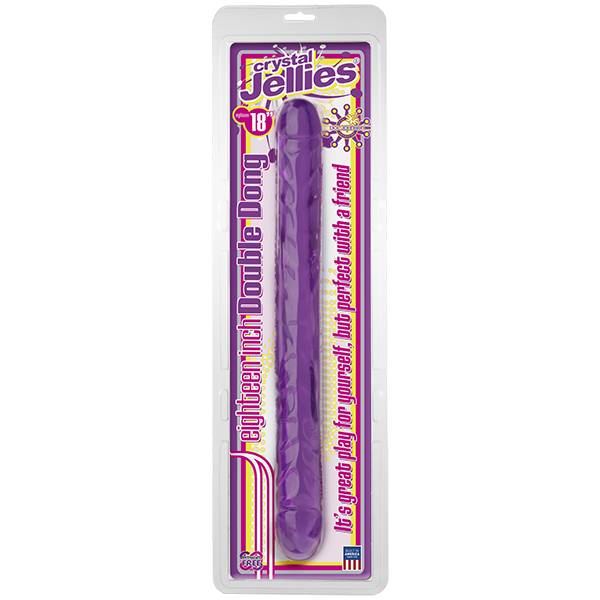 Crystal Jellies 18-inch Double Dildo - Purple