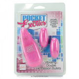 Pocket Exotics Vibrating Double Pink Passion Bullets