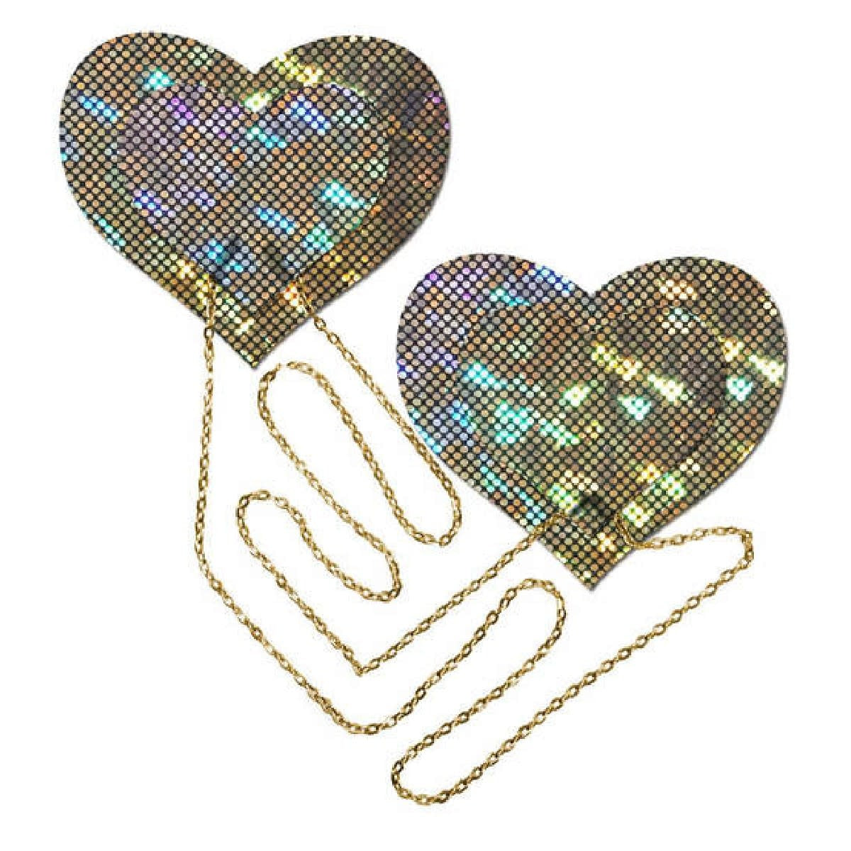 Chained Gold Disco Ball Pasties