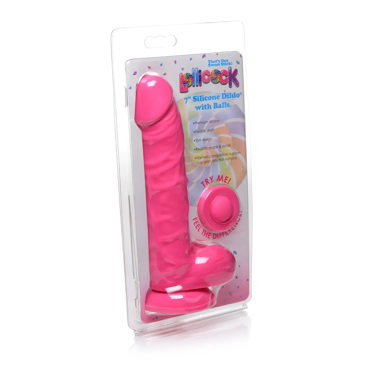 7" Silicone Dildo with Balls