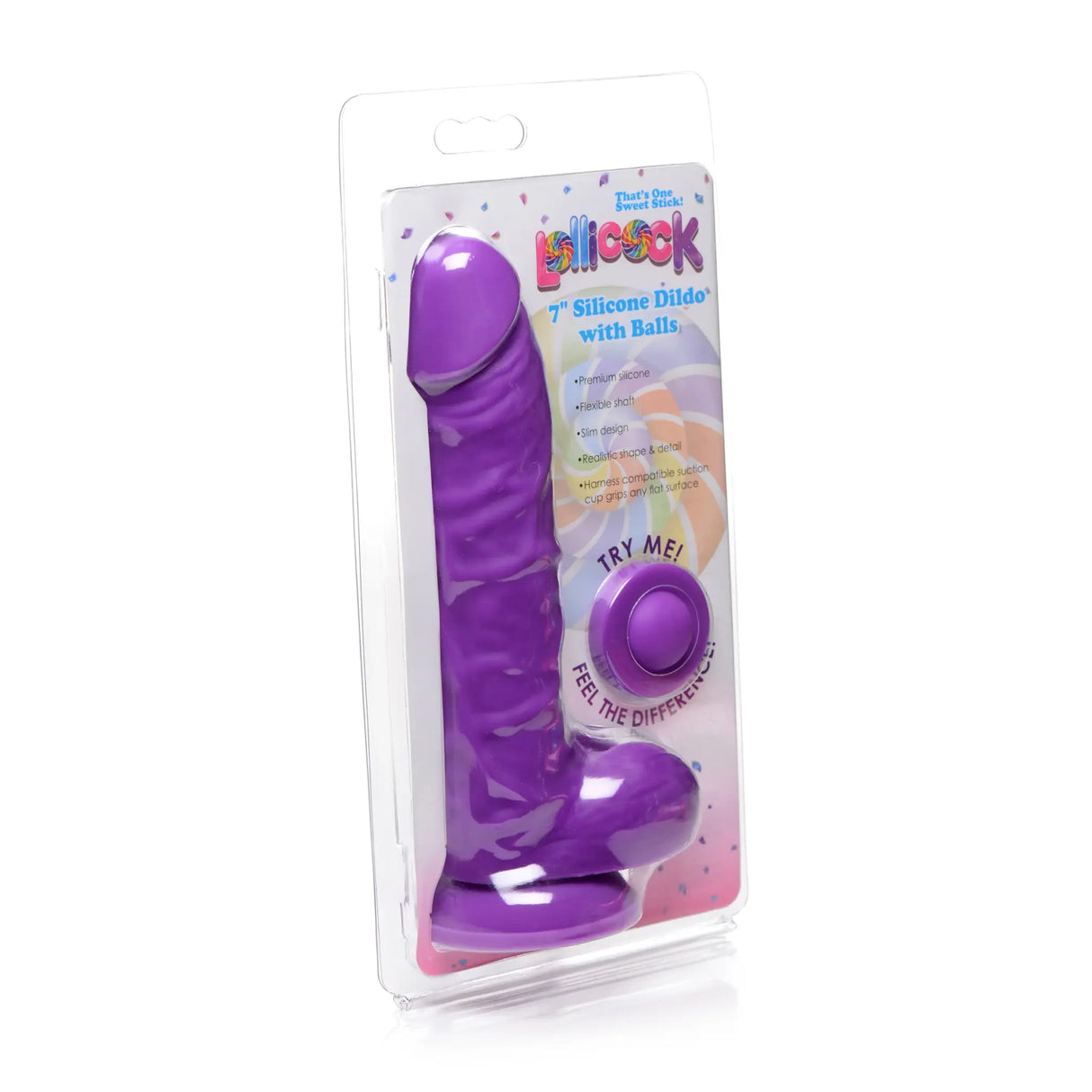 7" Silicone Dildo with Balls