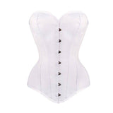 Satin Overbust Corset Bridal White