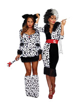 Dalmatian Mini Dress, Red Collar and Boot Cover Set