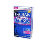 Trojan Double Ecstasy  Condoms - 10 Pack