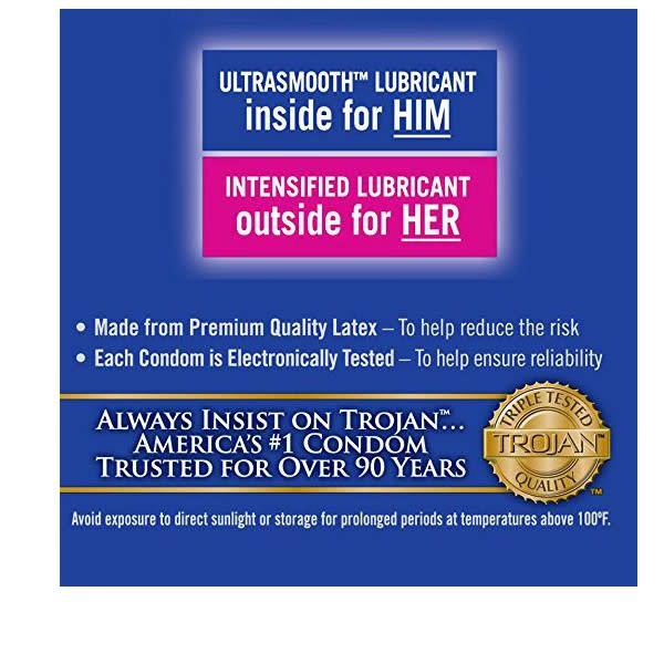 Trojan Double Ecstasy  Condoms - 10 Pack