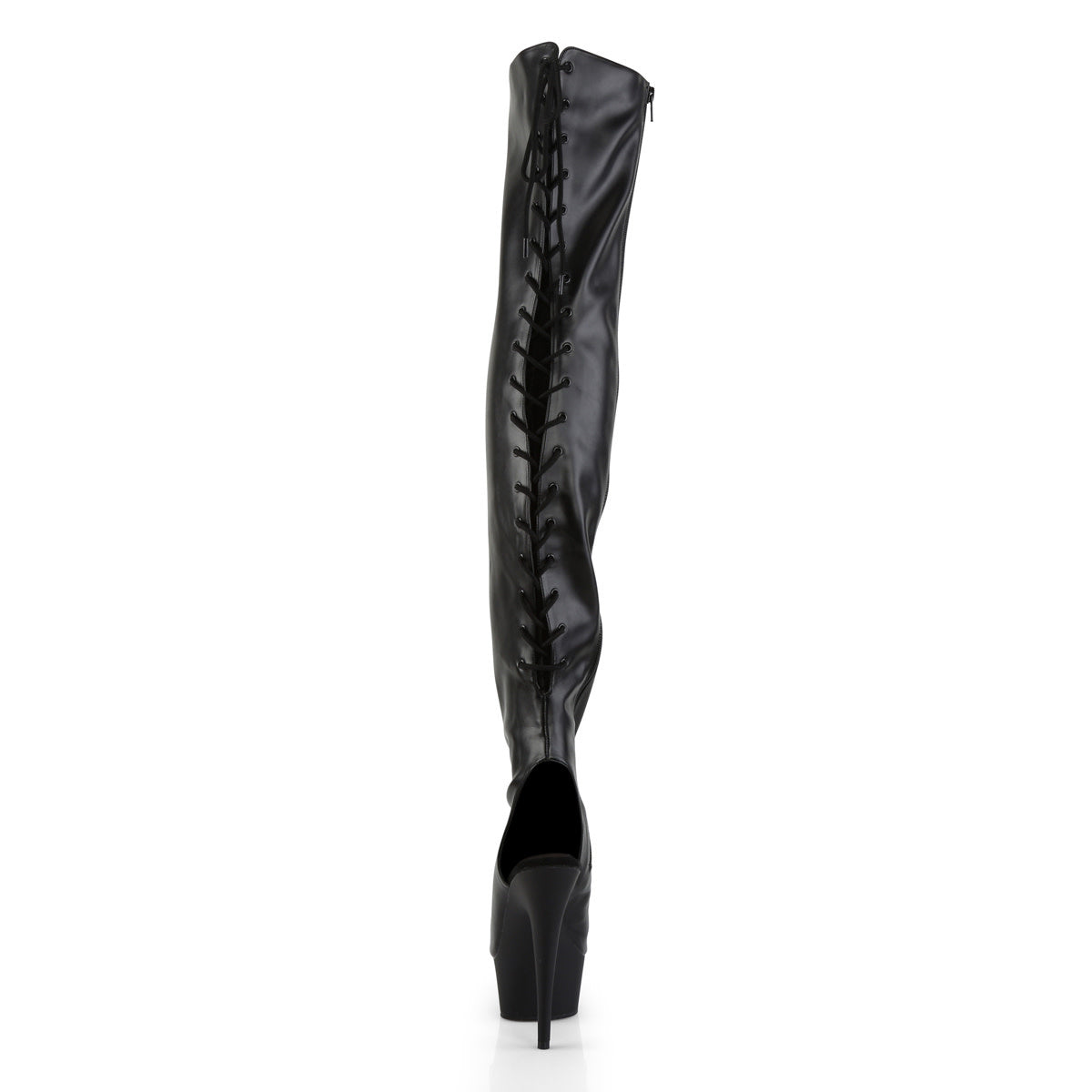 6" Patent Open Toe/Heel Thigh High Boot