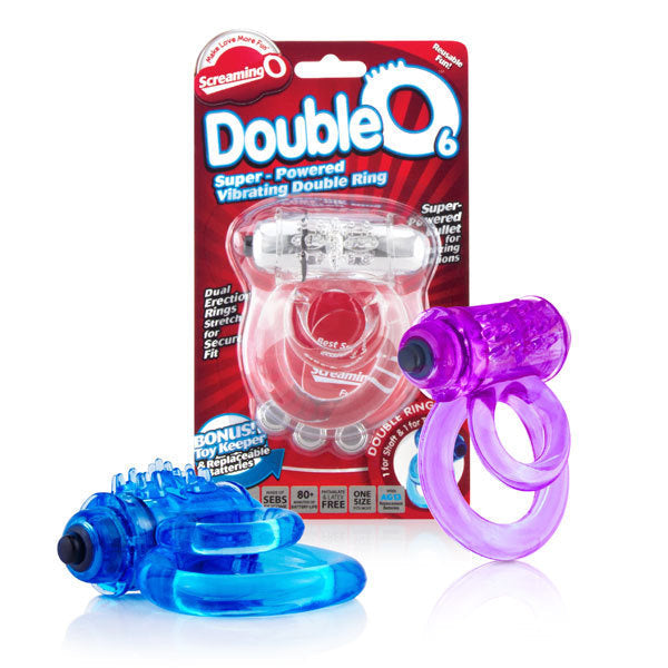 Double O 6 Vibrating Double Cock Ring (Assorted)