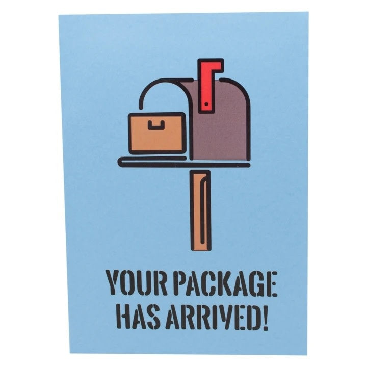 "Your Package Has Arrived" Penis Card - Vanilla