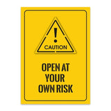 "Open At Your Own Risk" Penis Card