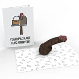 "Your Package Has Arrived" Penis Card - Chocolate