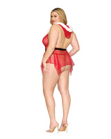 Santa's Helper Mesh Babydoll Set - Curvy