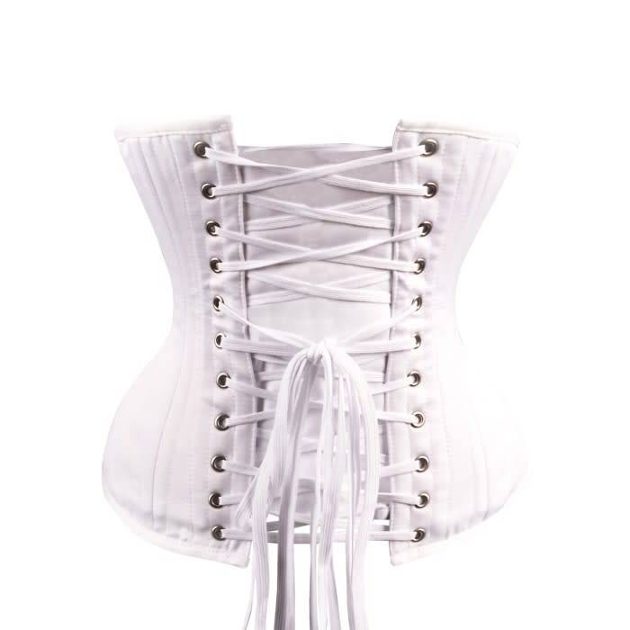 Satin Underbust Corset Bridal White