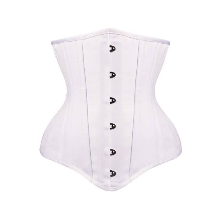 Satin Underbust Corset Bridal White