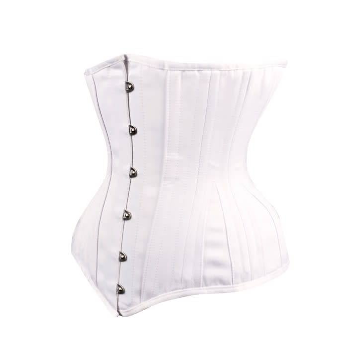 Satin Underbust Corset Bridal White