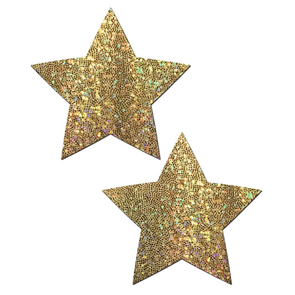 Gold Glitter Star Pasties