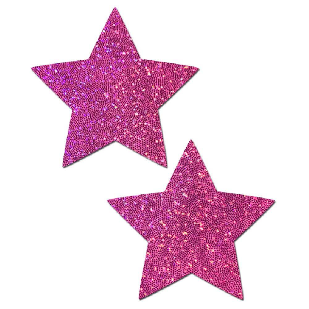 Hot Pink Glittering Star Pasties