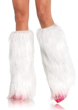 Furry Lurex Leg Warmers