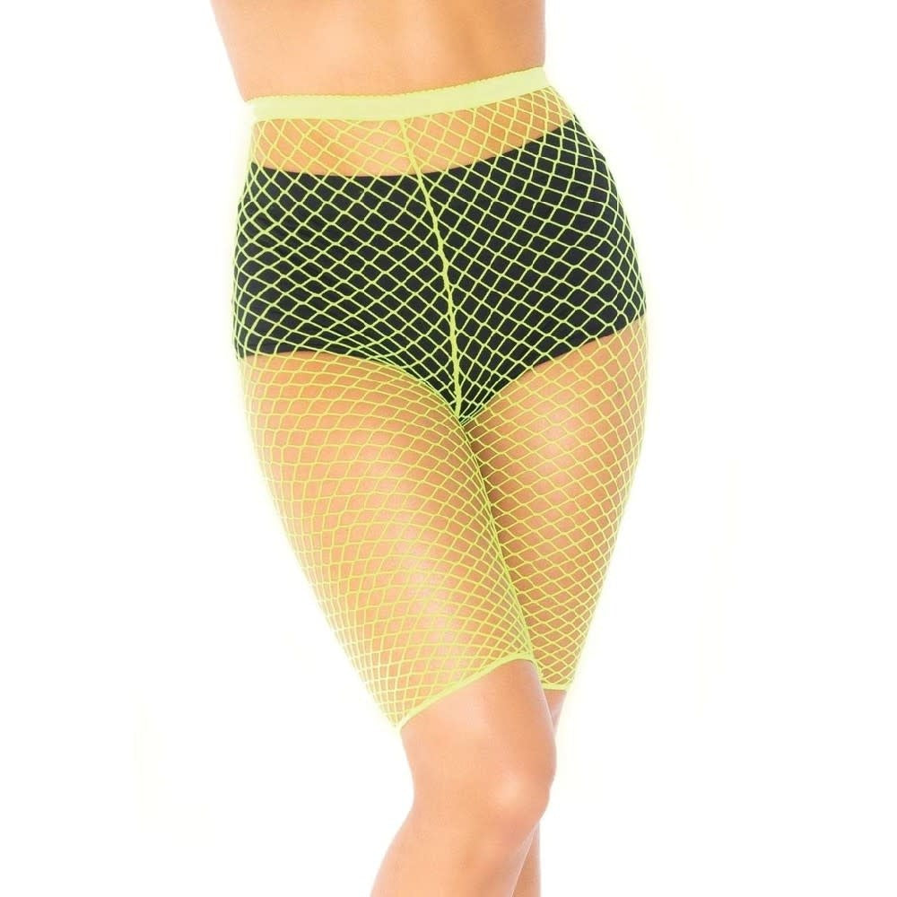 Fishnet Biker Shorts - Curvy