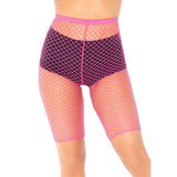 Fishnet Biker Shorts - Curvy