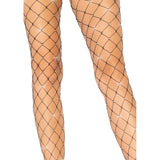 Iridescent Rhinestone Fence Net Tights