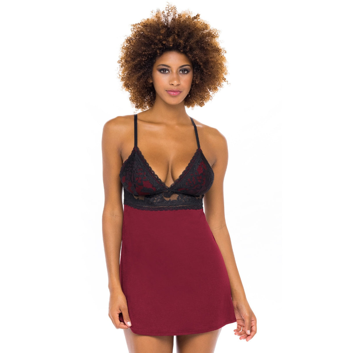 Jersey and Lace Longline Babydoll