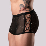 Show Stopper Glittering Mesh Mini Short