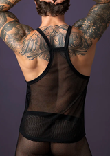 Black Fishnet Tank Top