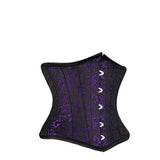 Brocade Underbust Corset Purple/Black