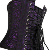 Brocade Underbust Corset Purple/Black