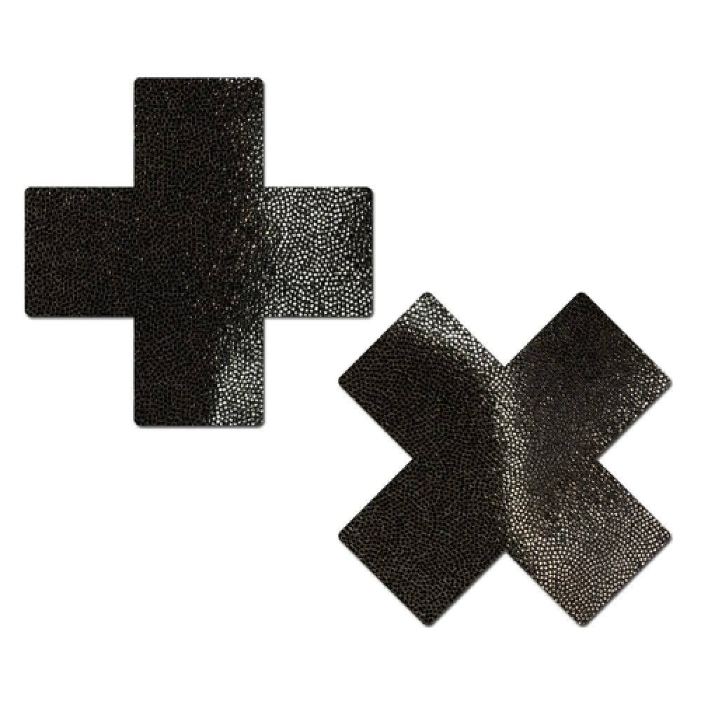 Liquid Black Cross Reusable Pasties