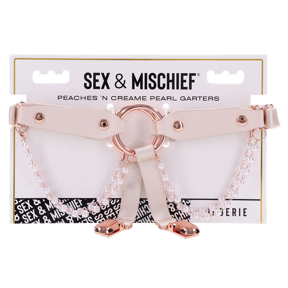 Peaches 'N Creame Pearl Garters