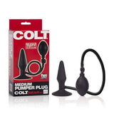 Colt Medium Pumper Plug Silicone Inflatable Butt Plug Black