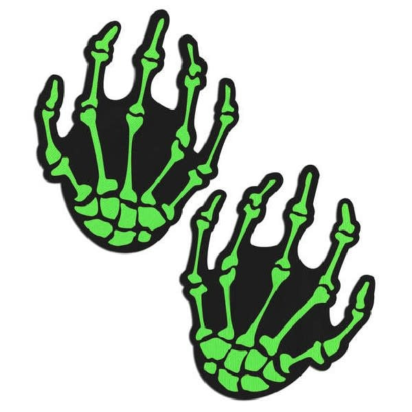 Zombie UV Reactive Boney Hands Pasties