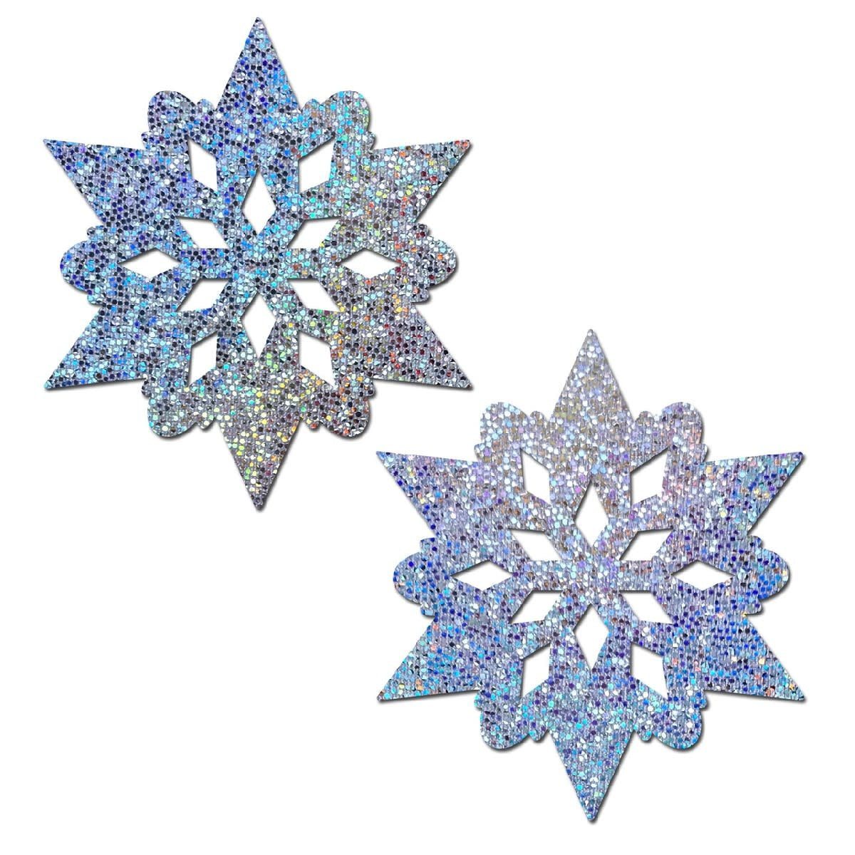 Silver Glitter Snowflake Pasties