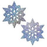 Silver Glitter Snowflake Pasties