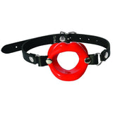 Silicone O-Ring Lips Gag - Red