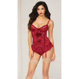 Crushed Velvet & Lace Bustier