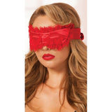 Satin Eye Mask Red Eyelash Lace