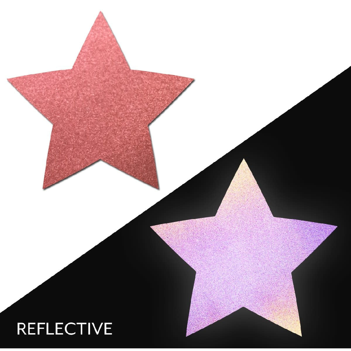 Light Reflective Red Star Pasties