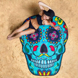 Sugar Skull Beach Blanket