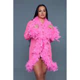 Short Deluxe Feather Robe