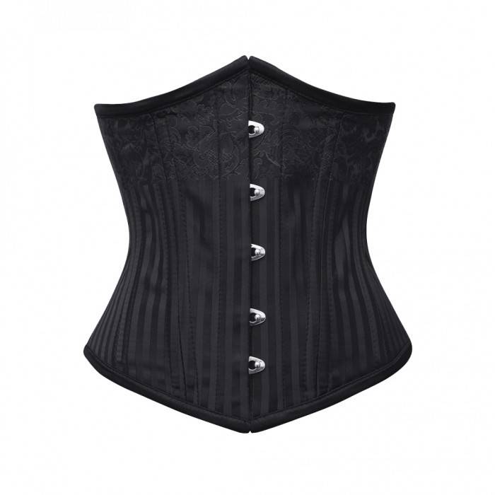 Brocade Underbust Corset Black/Black