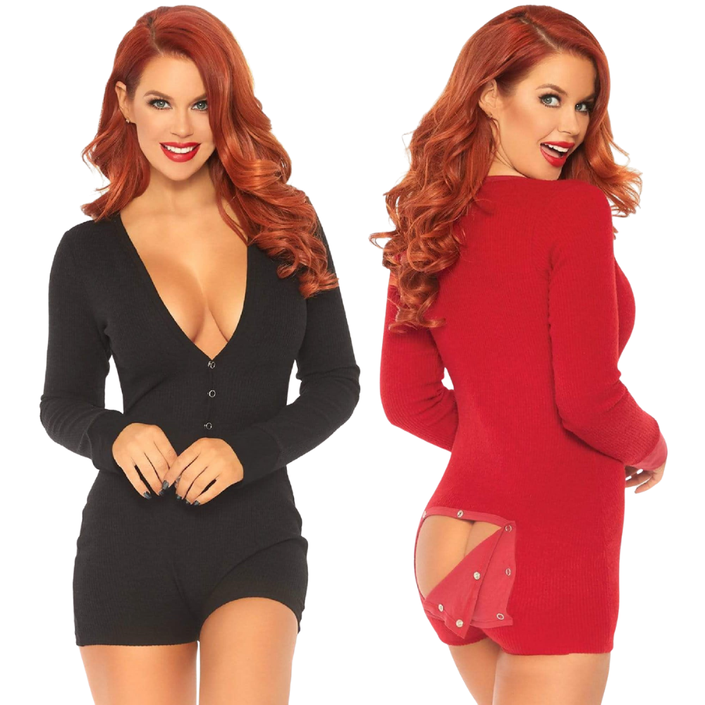 Brushed Rib Long Sleeve Jersey Romper