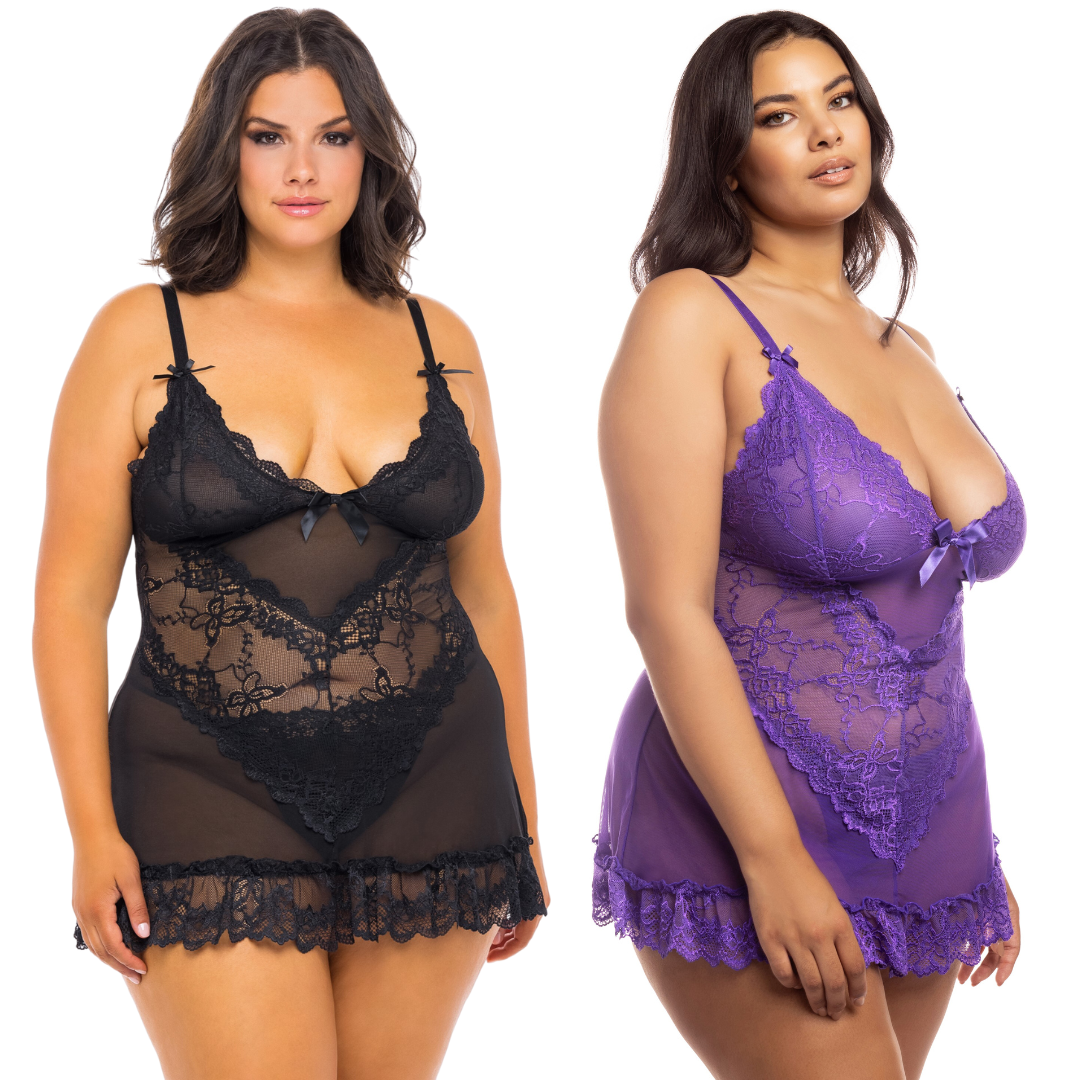 Dark and Sultry Softcup Babydoll - Curvy