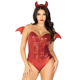 Red Devil Horn Headband and Wing Set
